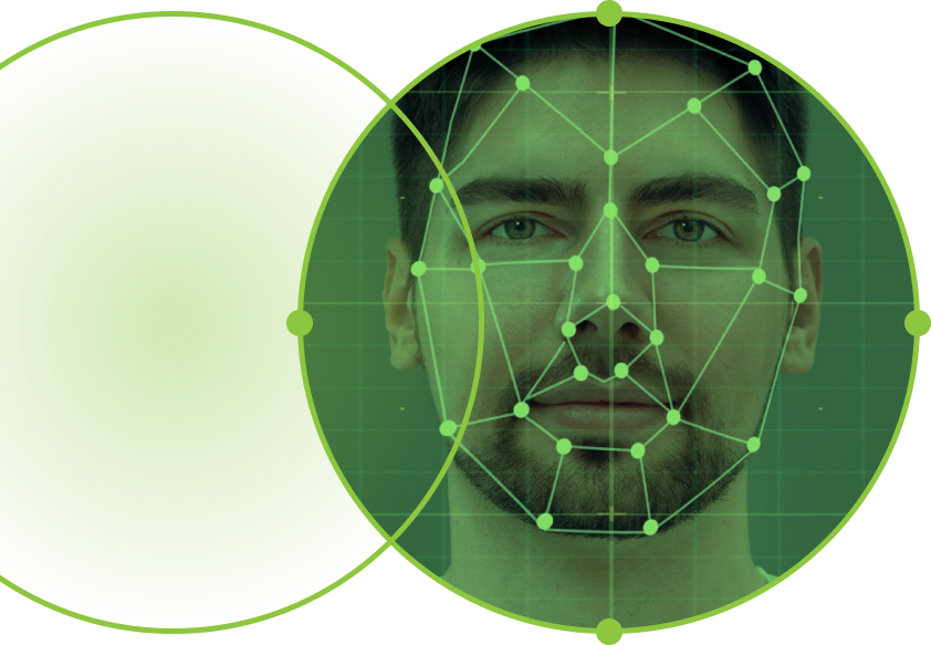 Ilustração de identificação biométrica